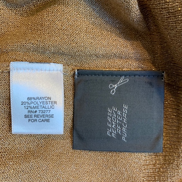 Draped neck gold shimmer top! - Picture 6 of 6